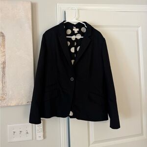 Chico's Black Blazer with Polka Dot Lining